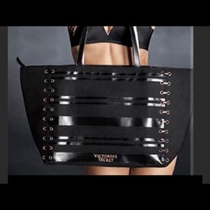 Victoria’s Secret black and rose gold tote